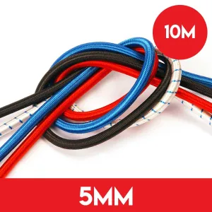 10m of 5mm Shockcord Elastic Bungee Rope - White