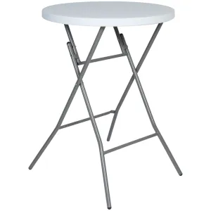 32in Indoor/Outdoor Folding Bar Table - White