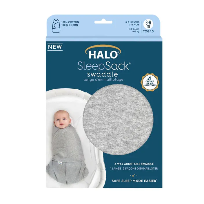 Baby Studio HALO® SleepSack® Swaddle 1.5 TOG - Heather Grey