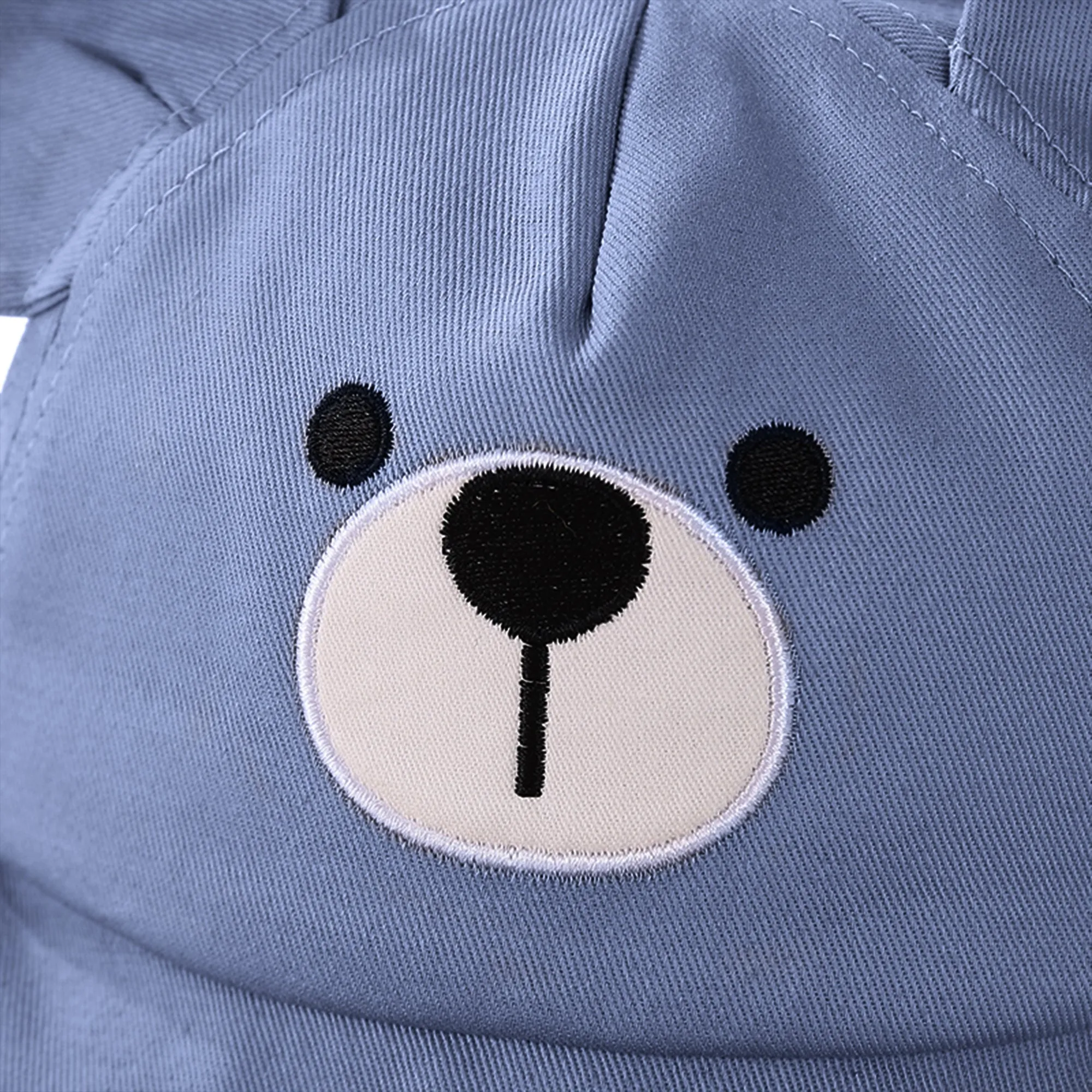Babymoon Cotton Baby Kids Boys Girls Summer Cap Bear Design | 0-2 Years | Blue