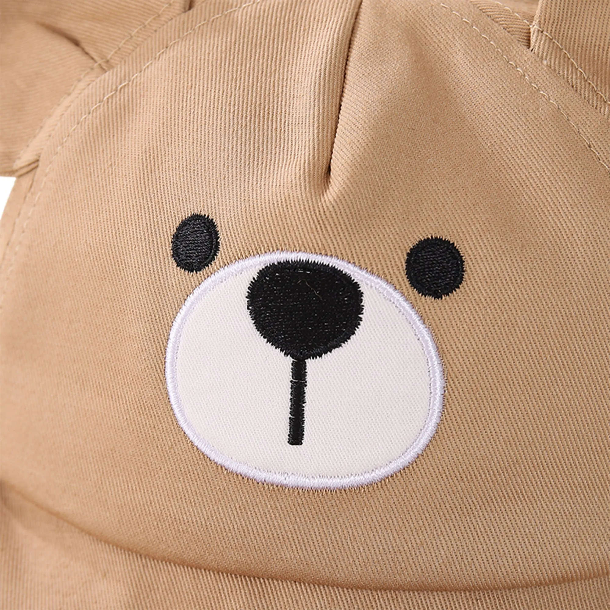 Babymoon Cotton Baby Kids Boys Girls Summer Cap Bear Design | 0-2 Years | Brown