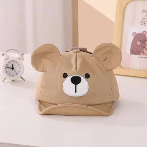 Babymoon Cotton Baby Kids Boys Girls Summer Cap Bear Design | 0-2 Years | Brown