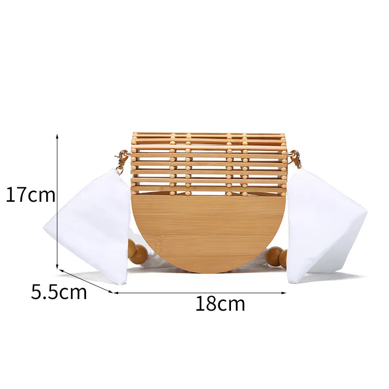 Bamboo Handbag Shoulder Bag Woven Rattan Bag Bag Wholesale Women Bags