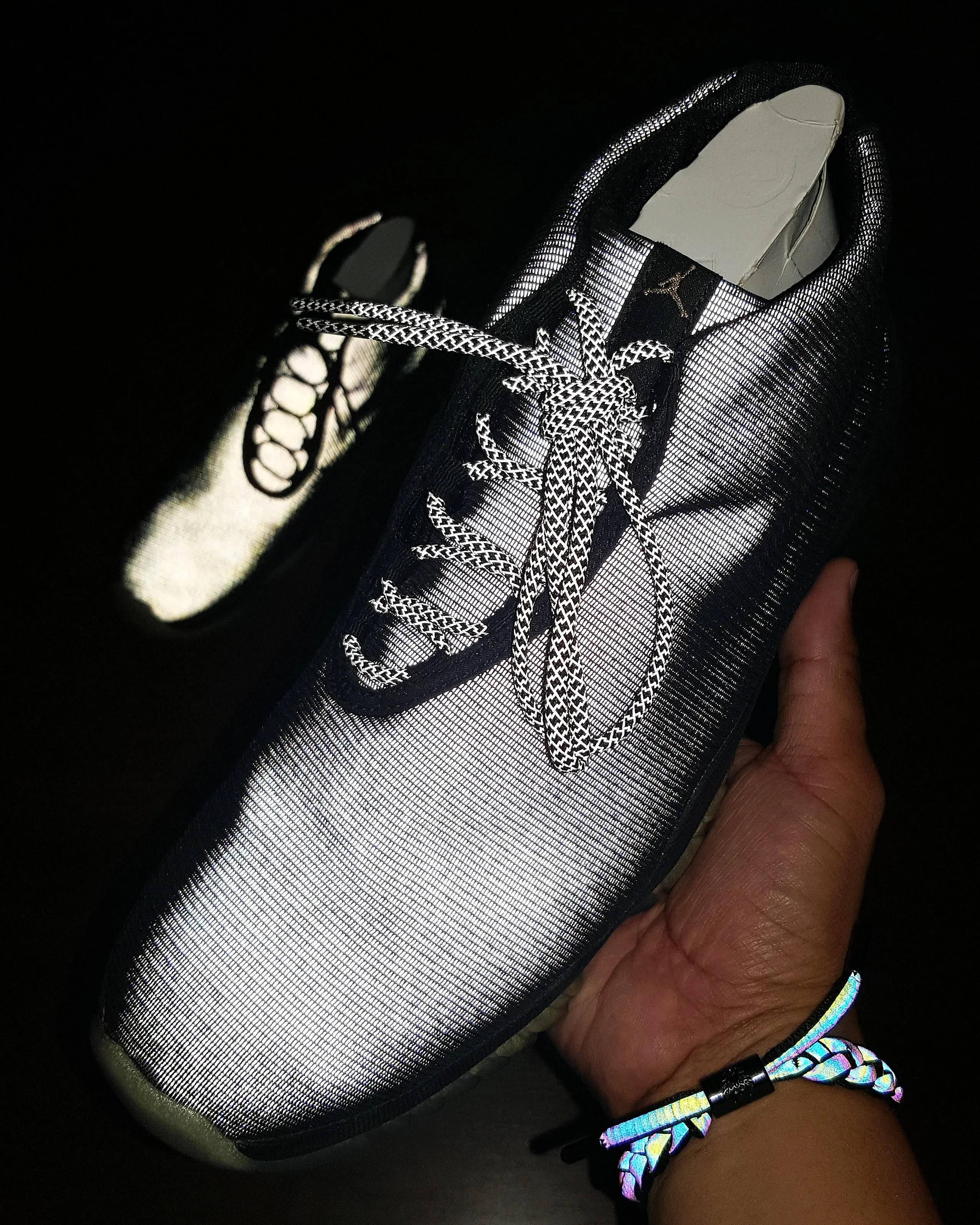 Black 3M Reflective Rope Laces