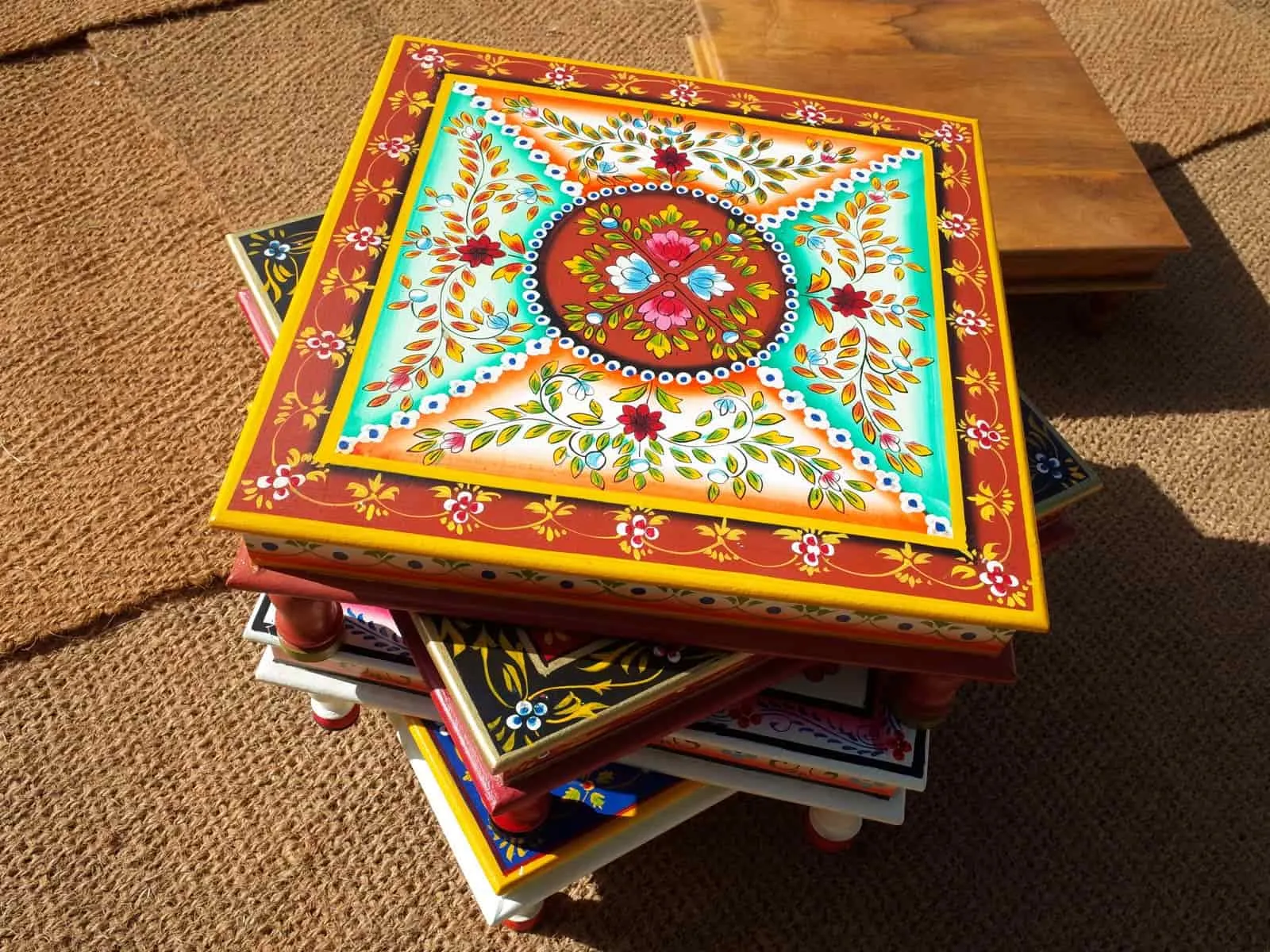 Camping with Soul Square Indian Table - Ochre