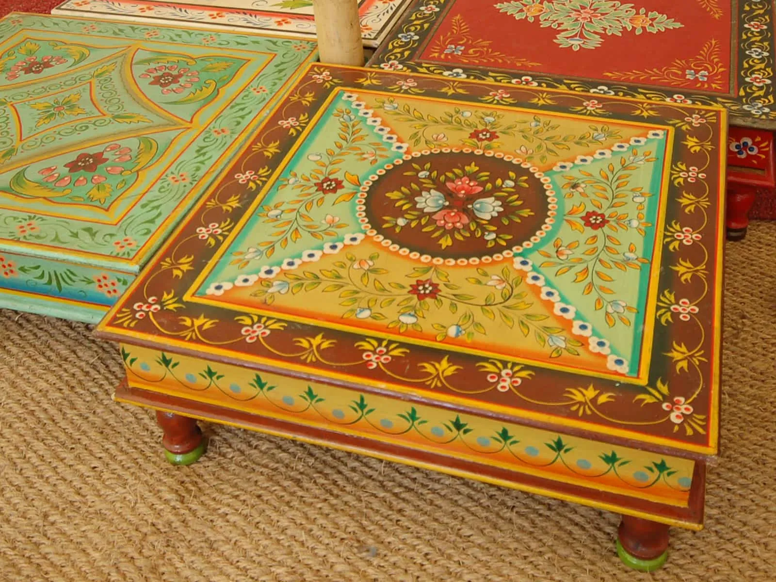 Camping with Soul Square Indian Table - Ochre