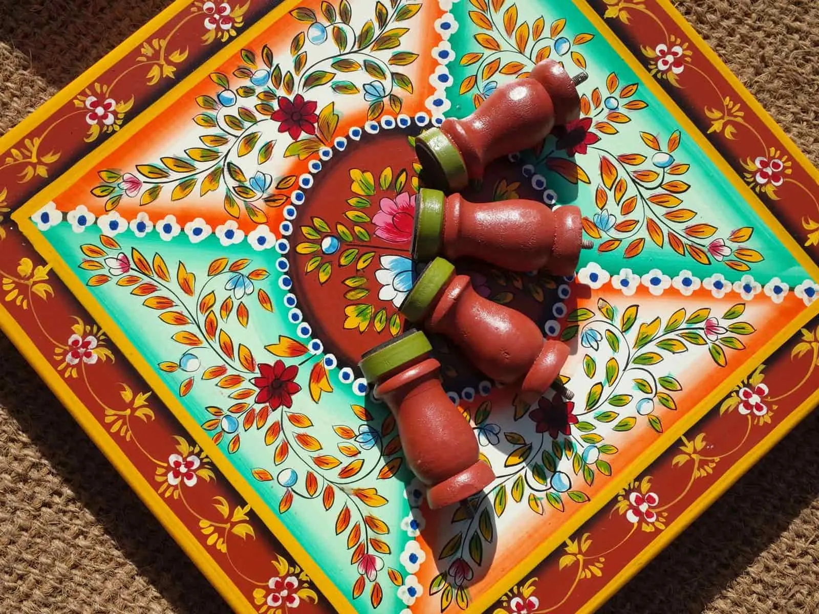 Camping with Soul Square Indian Table - Ochre