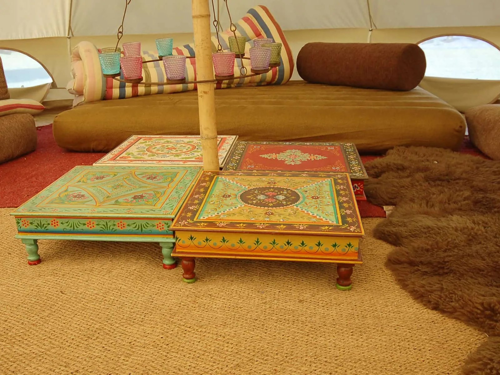 Camping with Soul Square Indian Table - Ochre