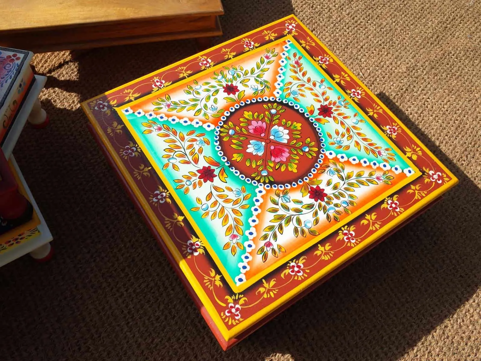 Camping with Soul Square Indian Table - Ochre