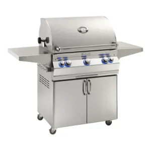 Fire Magic Aurora A660s 30-Inch Natural Gas Freestanding Grill w/ 1 Sear Burner, Backburner, Rotisserie Kit and Analog Thermometer - A660S-8LAN-61