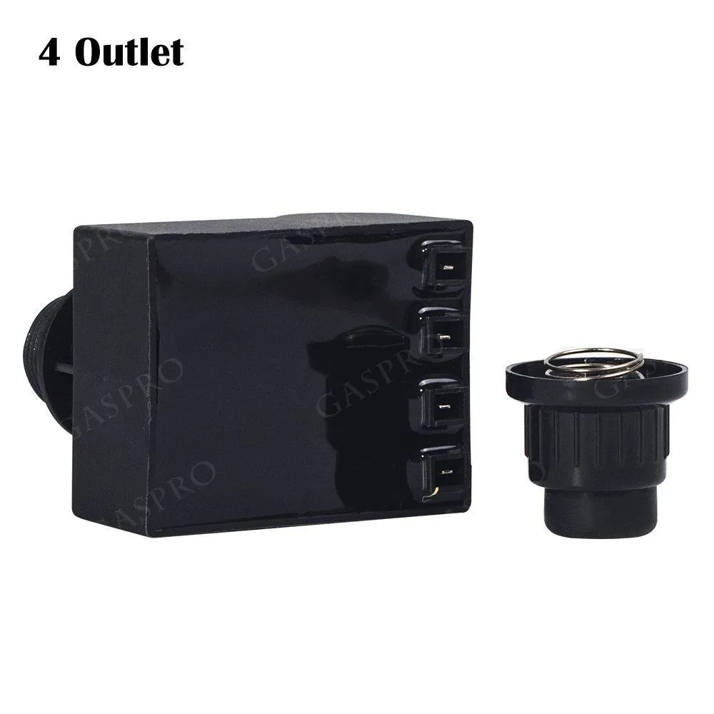 GASPRO 4 Outlet Gas Grill Ignitor,Electronic Spark Generator,Push Button BBQ Igniter Replacement for Brinkmann,Centro,Charbroil,Kenmore,Uniflame,Nexgrill,Ducane,Master Forge,Charmglow and Others
