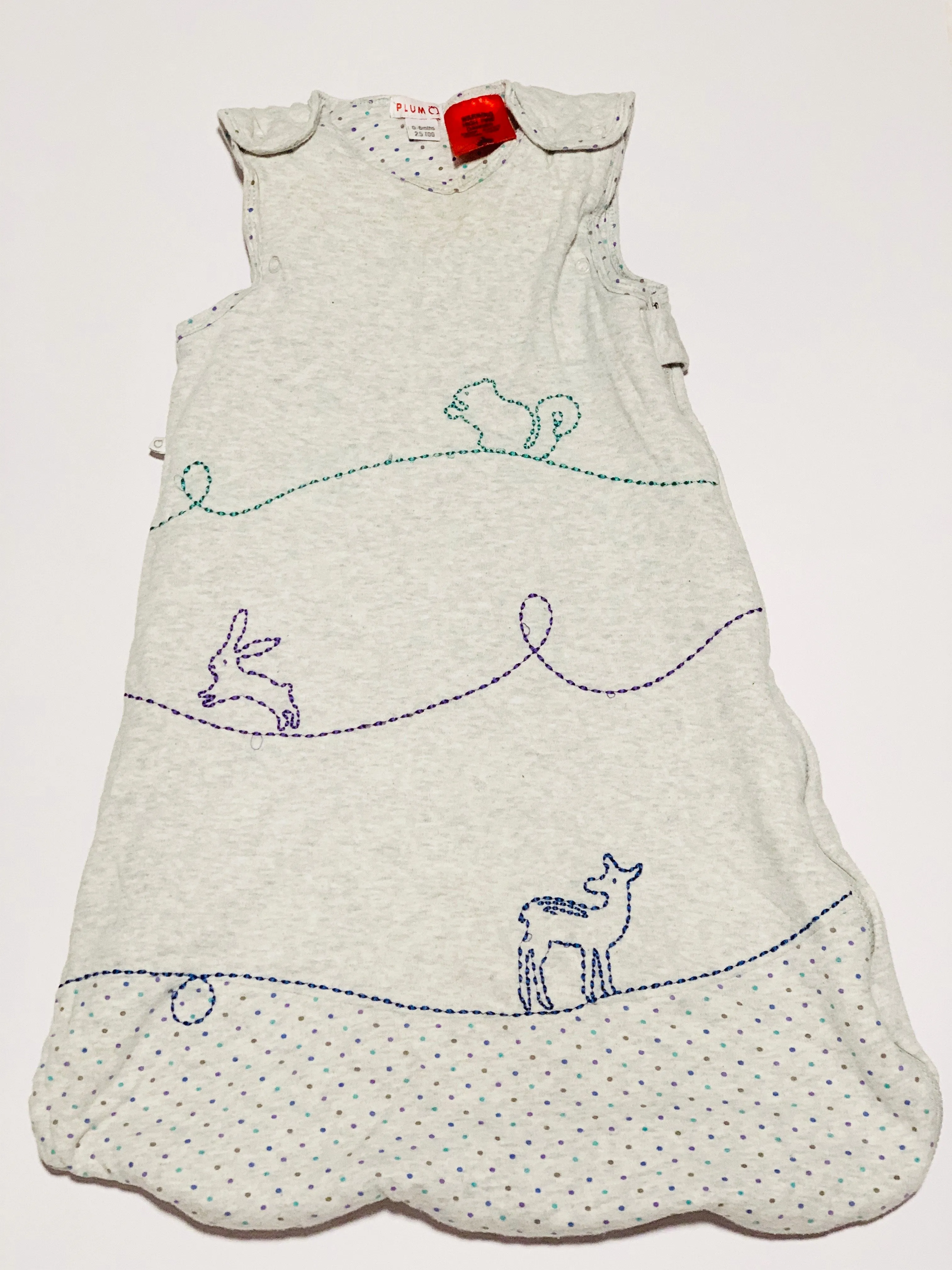 Grey 2.5 tog sleeping bag - Size 0-6 months