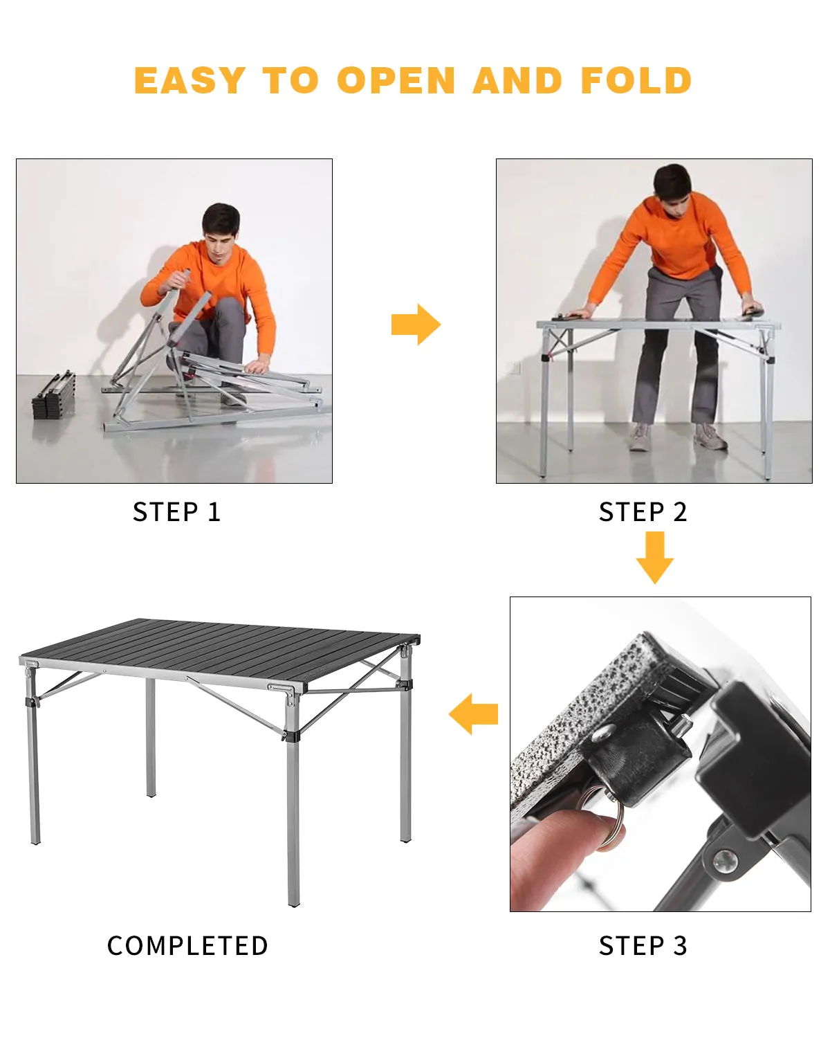 KingCamp 4-6 Person Lightweight Aluminum Alloy Folding Tables