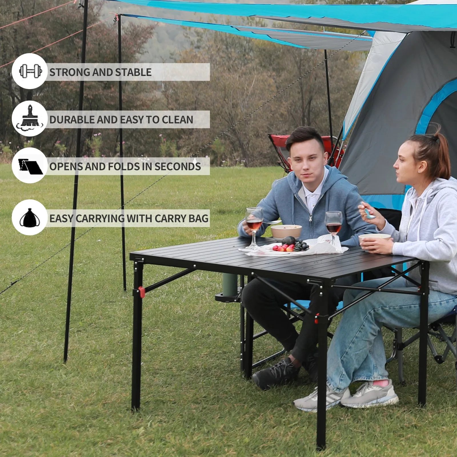 KingCamp 4-6 Person Lightweight Aluminum Alloy Folding Tables