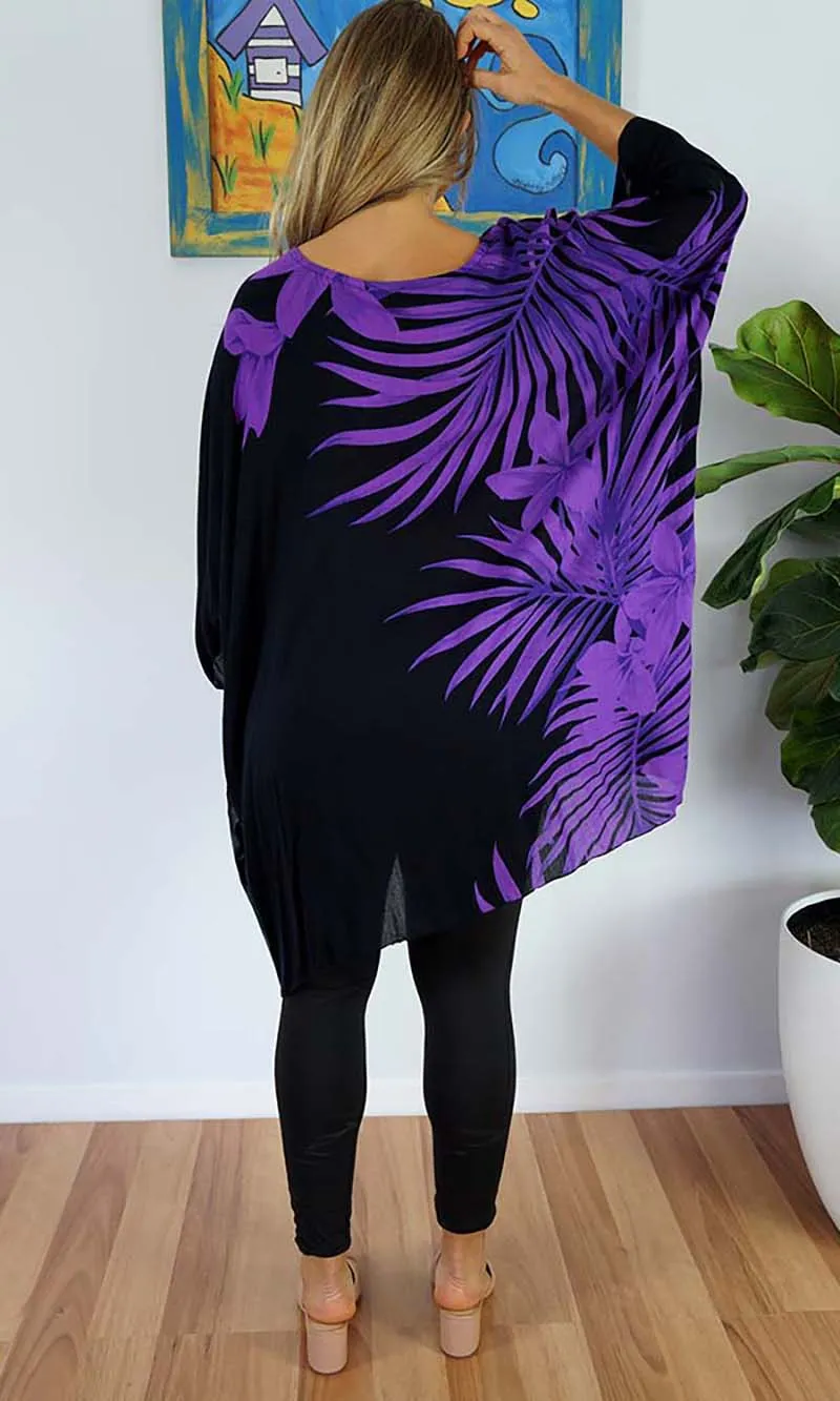 Rayon Tunic Short Palm Frond, More Colours